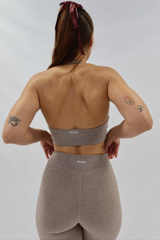 NOVA CROP TOP HEATHER GREY